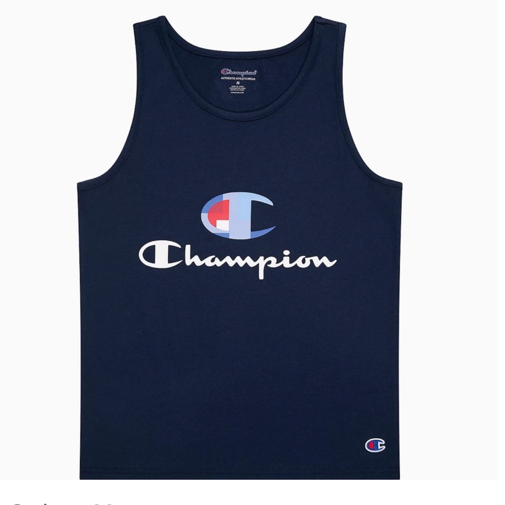 NWT-Boys Champion® Logo Tank Top-Color Navy.